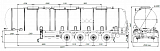 SF4832_4N, 32 m3, 4 compartments, fifth-wheel 1150 - 1 |  ЗАО «Сеспель»