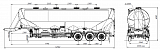 SF3U55_4A_03, 55 m3, 4 compartments, fifth-wheel 1150 - 1 |  ЗАО «Сеспель»