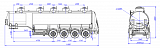 4-axle aluminum semitrailer SF4338.5A_06 Oil Tanker - 1 |  ЗАО «Сеспель»