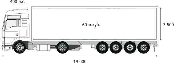 Tractor 4x2 + Sespel aluminum tipping semi-trailer