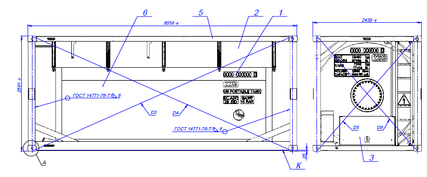 Sea Tank Container CTL-25/18_T50 - технические характеристики