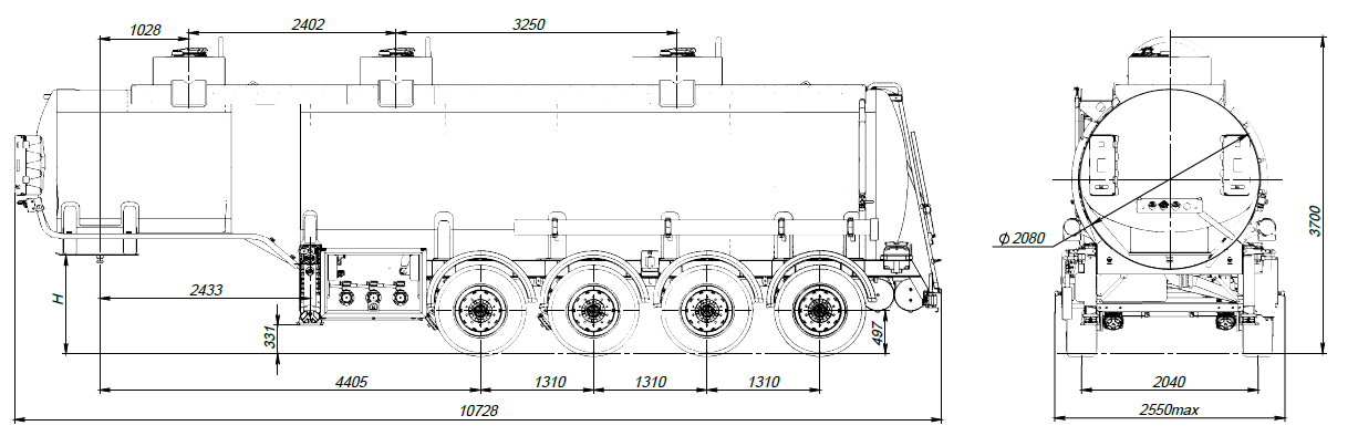 4-axle steel semitrailer SF4332.3S_17