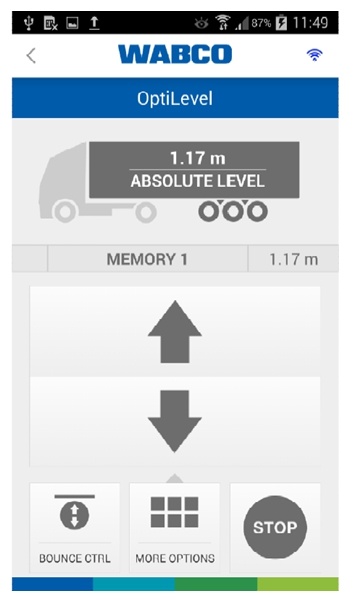 OptiLevel - displays OptiLevel functions OptiLink 