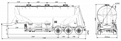 SF3U39.3A_14, fifth-wheel 1150, 3 compartments SF3U39.3A_14, fifth-wheel 1150, 3 compartments - ЗАО «Сеспель»