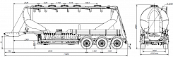 SF3U39.5A_04 fifth-wheel 1150, 5 compartments SF3U39.5A_04 fifth-wheel 1150, 5 compartments - ЗАО «Сеспель»