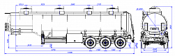 SF3340.4S_05, 40 m3, 4 compartments, fifth-wheel 1250 SF3340.4S_05, 40 m3, 4 compartments, fifth-wheel 1250 - ЗАО «Сеспель»