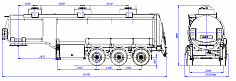 SF3330_3A_07, 30 m3, 3 compartments, fifth-wheel 1250 SF3330_3A_07, 30 m3, 3 compartments, fifth-wheel 1250 - ЗАО «Сеспель»