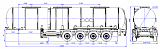 SF4032.1N_02, 32 m3, 3 compartments, fifth-wheel 1250 - 1 |  ЗАО «Сеспель»