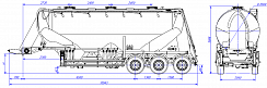 SF3U39.3A_04, fifth-wheel 1150, 3 compartments SF3U39.3A_04, fifth-wheel 1150, 3 compartments - ЗАО «Сеспель»