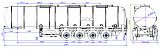 SF4932.3N_02, 32m3, 3 compartments, fifth-wheel 1250 - 1 |  ЗАО «Сеспель»