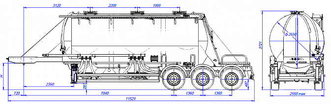 SF3U31.1S_01, 31 m3, fifth-wheel 1300