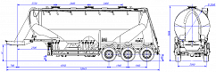 SF3U39.3A_08, fifth-wheel 1150, 3 compartments SF3U39.3A_08, fifth-wheel 1150, 3 compartments - ЗАО «Сеспель»