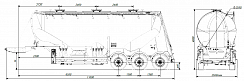 SF3U39.3A_16, fifth-wheel 1150, 3 compartments SF3U39.3A_16, fifth-wheel 1150, 3 compartments - ЗАО «Сеспель»