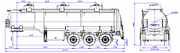 SF3330_3A_04, 30 m3, 3 compartments, fifth-wheel 1250 SF3330_3A_04, 30 m3, 3 compartments, fifth-wheel 1250 - ЗАО «Сеспель»