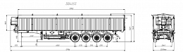 Semi-trailer Grain Truck DB4U55, 55 m3 Semi-trailer Grain Truck DB4U55, 55 m3 - ЗАО «Сеспель»