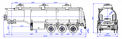 SF3330_3A_05, 30 m3, 3 compartments, fifth-wheel 1250 SF3330_3A_05, 30 m3, 3 compartments, fifth-wheel 1250 - ЗАО «Сеспель»