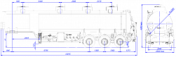 SF3340.4S_01, 40 m3, 4 compartments, fifth-wheel 1250 SF3340.4S_01, 40 m3, 4 compartments, fifth-wheel 1250 - ЗАО «Сеспель»