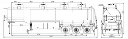 SF3340.4S_09, 40 m3, 4 compartments, fifth-wheel 1460 SF3340.4S_09, 40 m3, 4 compartments, fifth-wheel 1460 - ЗАО «Сеспель»
