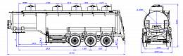 SF3330_5A_12, 30 m3, 5 compartments, fifth-wheel 1250 SF3330_5A_12, 30 m3, 5 compartments, fifth-wheel 1250 - ЗАО «Сеспель»