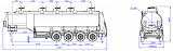4-axle aluminum semitrailer SF4338.5A_05 Oil Tanker - 1 |  ЗАО «Сеспель»