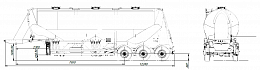 SF3U48_3A_23 fifth-wheel 1250, 3 compartments SF3U48_3A_23 fifth-wheel 1250, 3 compartments - ЗАО «Сеспель»