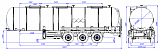 Tanker SF3928.3N_02, 28 m3, 1 compartments, fifth-wheel 1250 - 1 |  ЗАО «Сеспель»