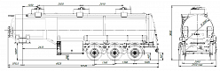 SF3330_3A_08, 30 m3, 3 compartments, fifth-wheel 1250 SF3330_3A_08, 30 m3, 3 compartments, fifth-wheel 1250 - ЗАО «Сеспель»